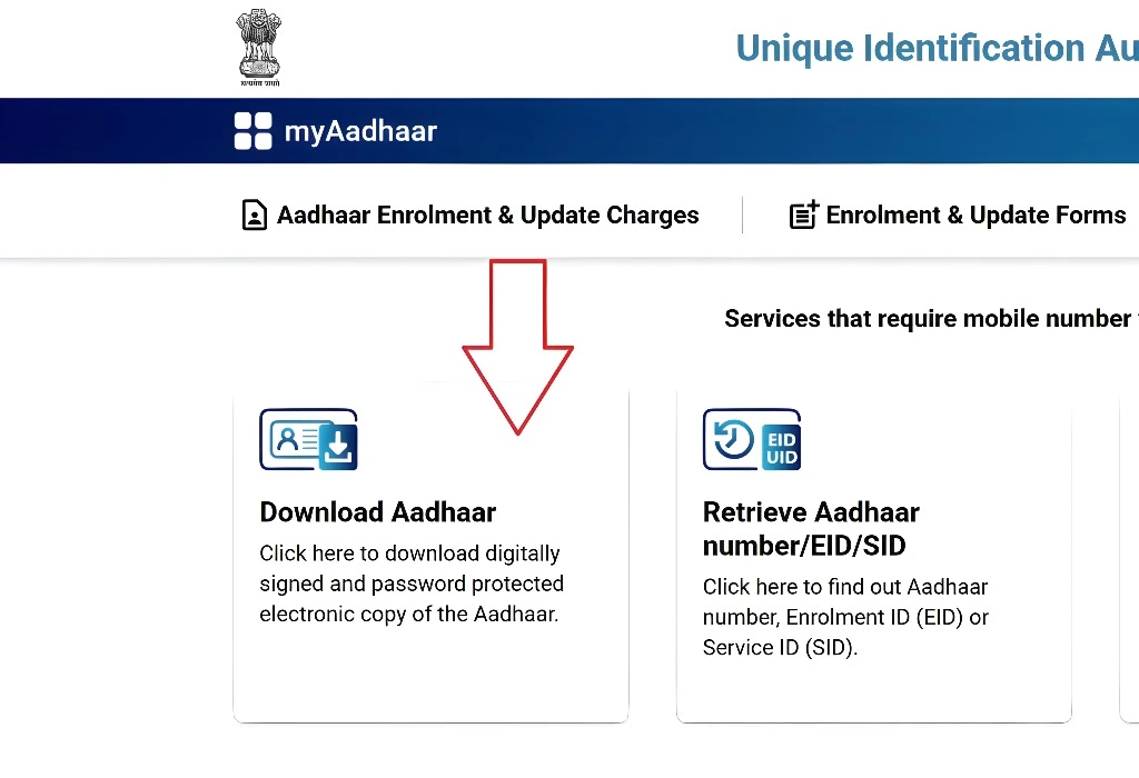 Aadhaar Services Offered by UIDAI