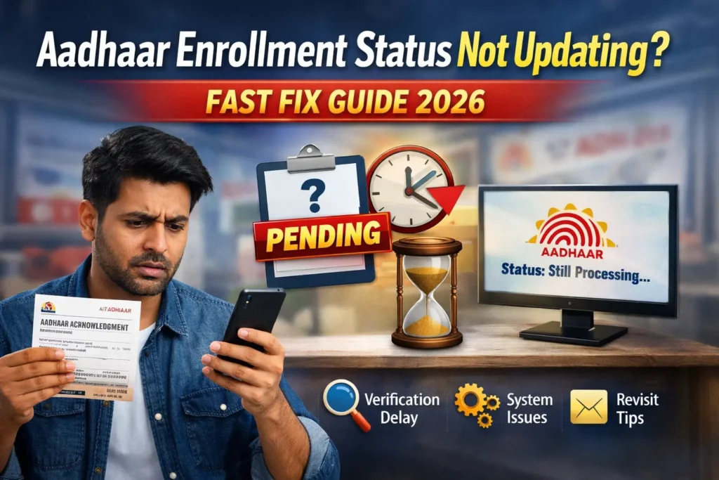 Aadhaar Enrollment Status Not Updating? Fast Fix Guide 2026