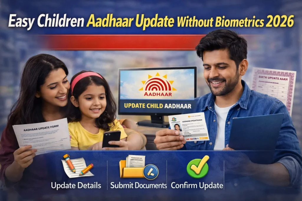 Easy Children Aadhaar Update Without Biometrics 2026