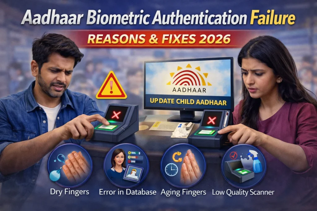 Aadhaar Biometric Authentication Failure Reasons & Fixes 2026