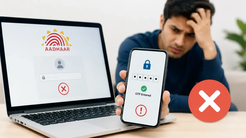 Why Aadhaar Portal Login Fails After OTP Is Entered