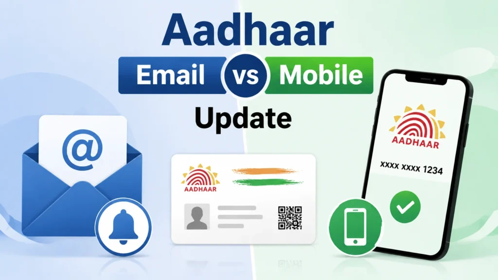 Aadhaar Email vs Mobile Update Explained Simply 2026
